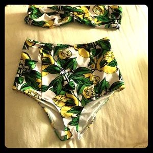 Lemon high waited vintage inspired bikini